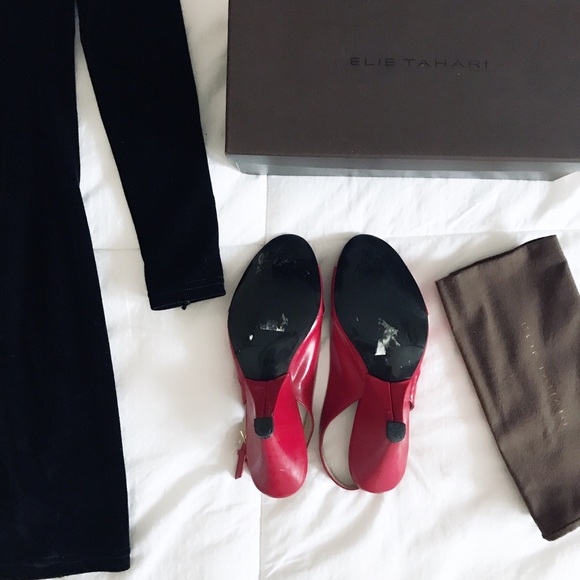 Elie Tahari red patent leather pumps - Picture 4 of 6